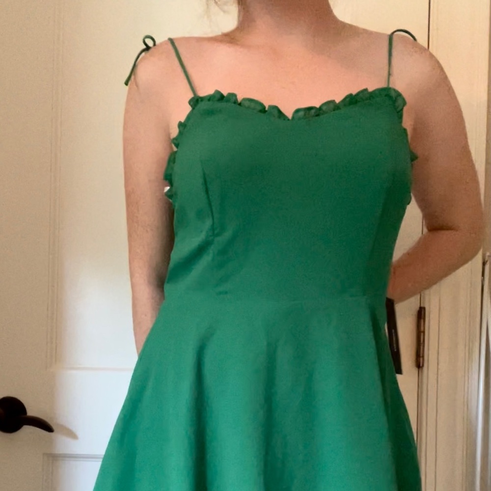 Green Lulu’s mini dress